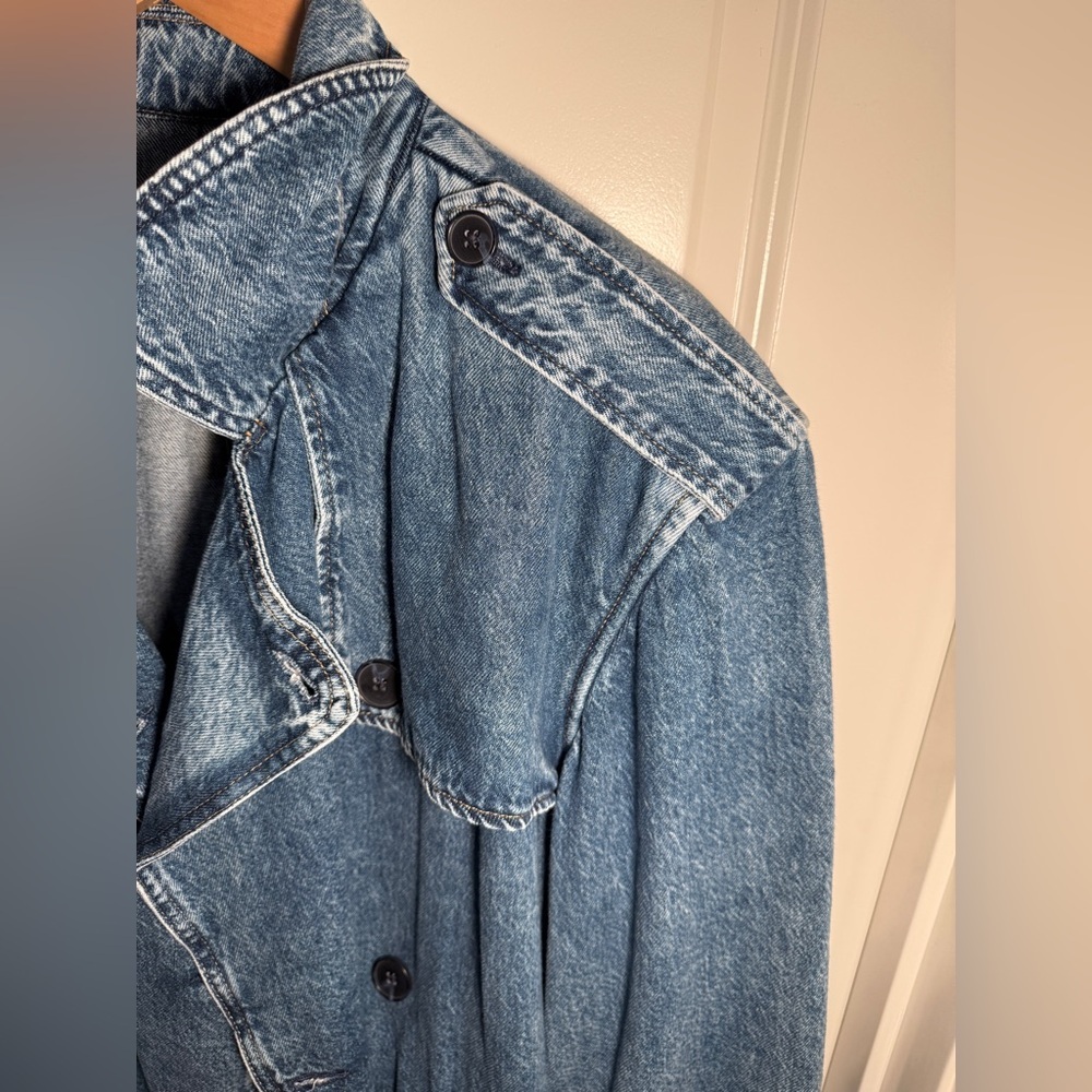 GAP - Longline Denim Trench Coat - XXL TALL, Light Blue - Picture 17 of 17